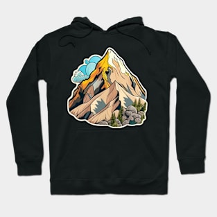 Yellowstone Peak Mountain Sticker Hoodie